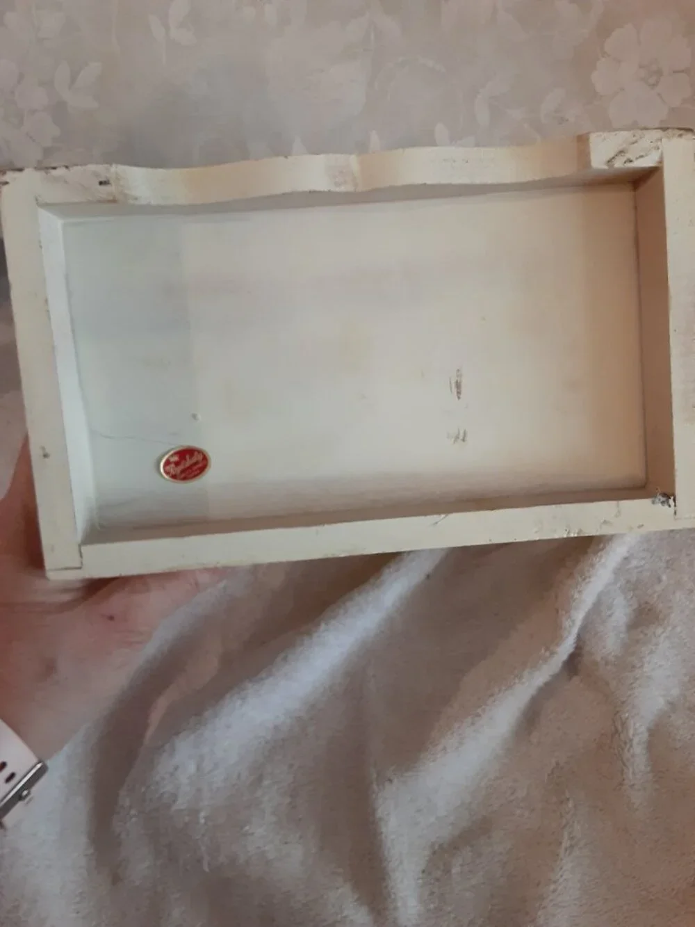 Vintage Royal Sealy music jewelry box cabinet 1950s or 1960s light colored wood